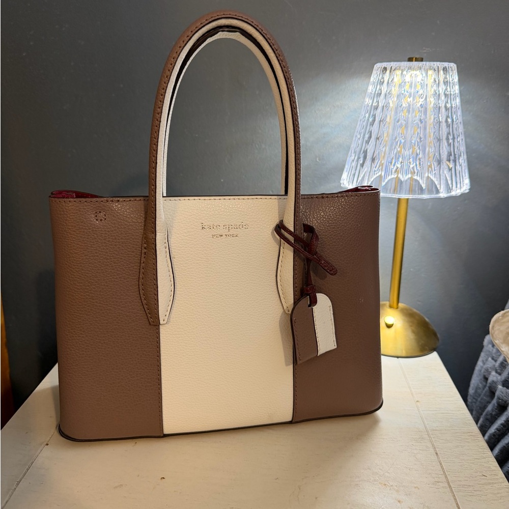 Kate Spade Small Eva Tan and Cream Tote